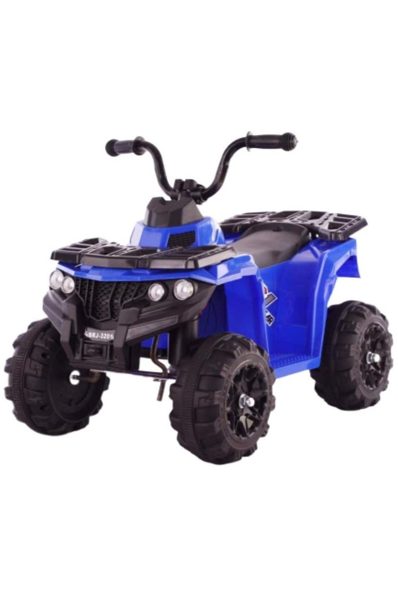 A small 6-volt electric car for children with four wheels, LED lights, tire tread, engine sounds, learning music at an early age, suspension system, and braking to stop working, all-terrain design by Dorsa, Blue 3201-BLUE - Image 3