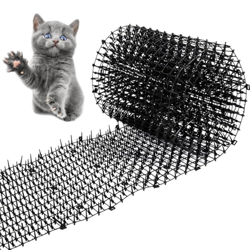 Qpets® Cat Repellent Scat Mat, PP Material Cat Scat Mats with Safe Plastic Spikes, Cut-to-Fit Cat Scat Mat Total Length 2m, Easy to Use for Sofa Gardens Furniture - 78" x 11" - Image 1