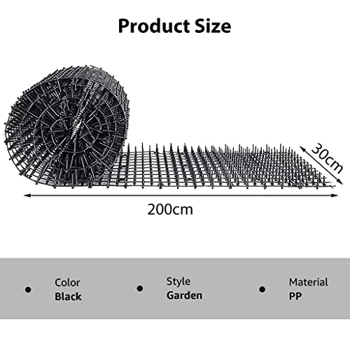 Qpets® Cat Repellent Scat Mat, PP Material Cat Scat Mats with Safe Plastic Spikes, Cut-to-Fit Cat Scat Mat Total Length 2m, Easy to Use for Sofa Gardens Furniture - 78" x 11" - Image 2