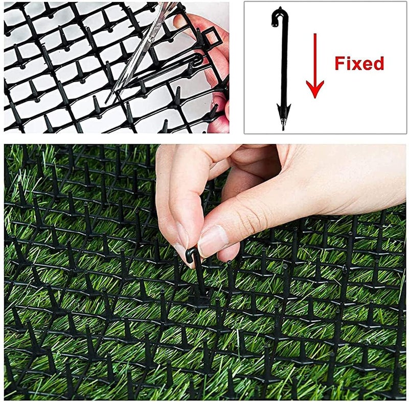 Qpets® Cat Repellent Scat Mat, PP Material Cat Scat Mats with Safe Plastic Spikes, Cut-to-Fit Cat Scat Mat Total Length 2m, Easy to Use for Sofa Gardens Furniture - 78" x 11" - Image 4