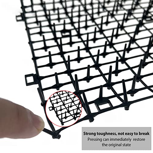 Qpets® Cat Repellent Scat Mat, PP Material Cat Scat Mats with Safe Plastic Spikes, Cut-to-Fit Cat Scat Mat Total Length 2m, Easy to Use for Sofa Gardens Furniture - 78" x 11" - Image 3