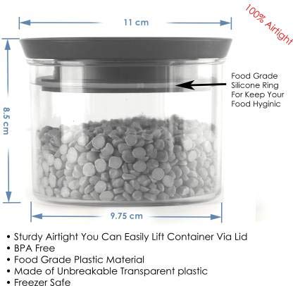 YouBee® Air Tight Kitchen Storage Container for Rice | Dal | Atta, BPA-Free, Flour | Cereals | Snacks | Stackable | Modular, Round, 500 Ml Set 12 (Blue) - Image 3