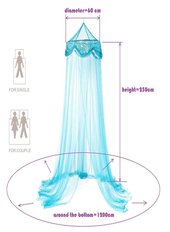 OctoRose Purple Butterfly Round Hoop Bed Canopy Net | Hanging Canopy Bed Drapes | Fits Full Crib, Kids, Twin, Queen, King Mosquito Netting 60x250x1200CM (Purple) - Image 4