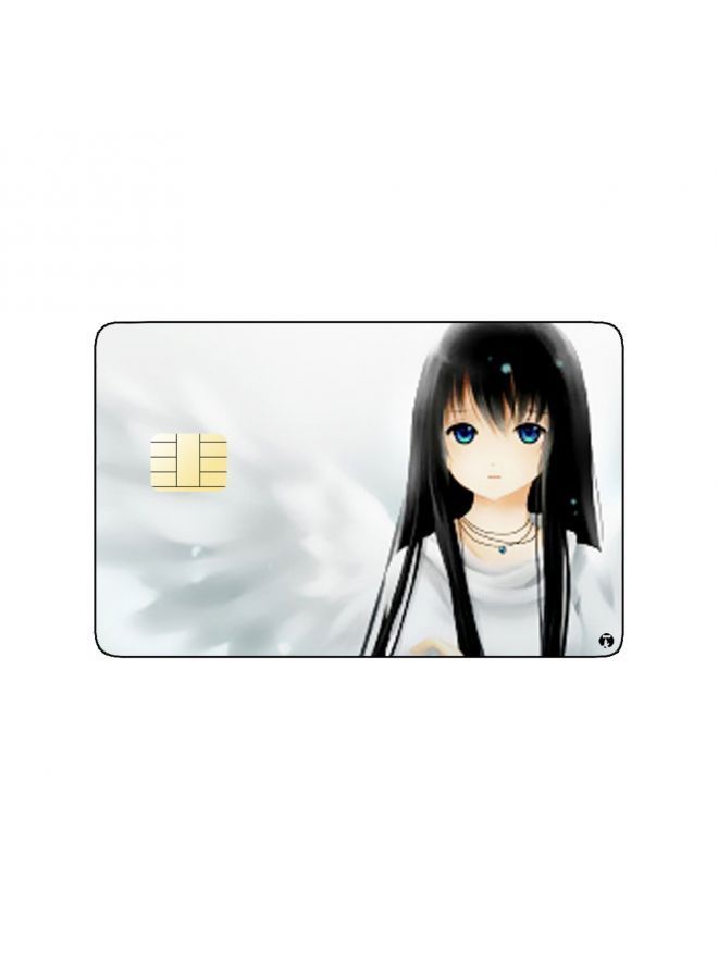 RKN PRINTED BANK CARD STICKER Cute Anime Girl With Black Hair - Image 2