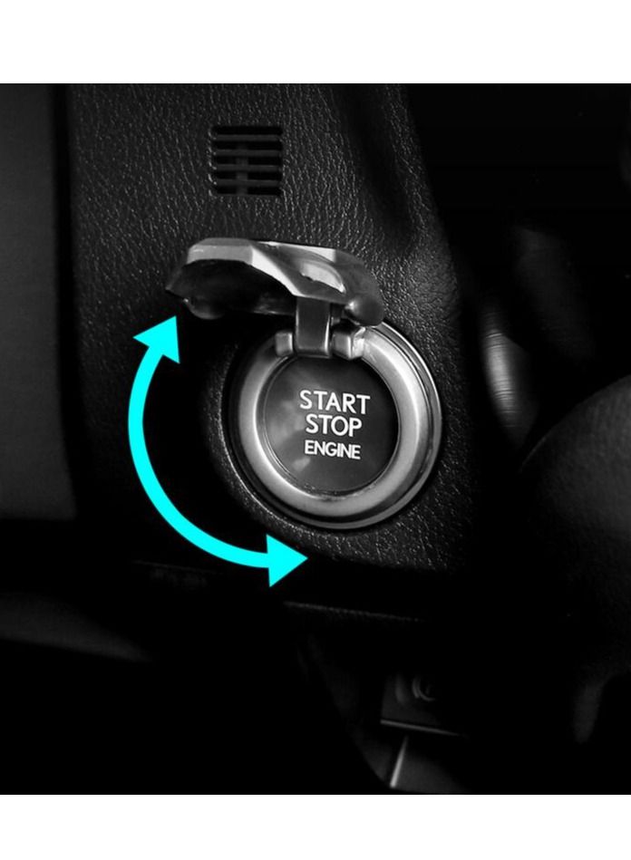 MIXDE Car start-stop button cover Iron Man ignition protection cover Press start button cover Anti-scratch car engine trim ring Car interior accessories  - Image 3