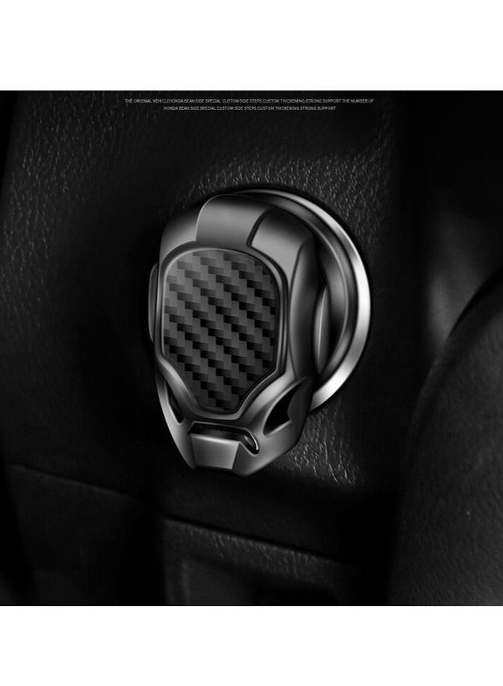 MIXDE Car start-stop button cover Iron Man ignition protection cover Press start button cover Anti-scratch car engine trim ring Car interior accessories  - Image 2