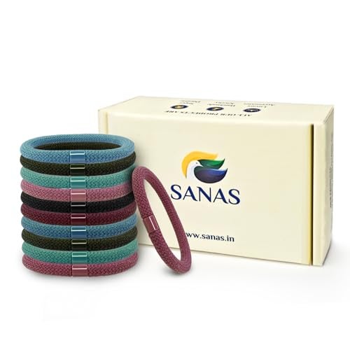 Sanas Hair Rubber Band For Girls (10Pcs) Rubber Band For Hair Ties For Women Stylish Useful Gifts For Woman Rubber Bands For Hair Accessories For Women Stylish Hair Tie (10Pcs) (Pastel Multicolours) - Image 1