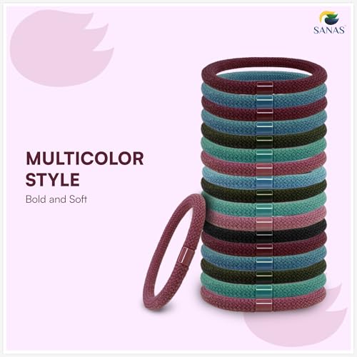 Sanas Hair Rubber Band For Girls (10Pcs) Rubber Band For Hair Ties For Women Stylish Useful Gifts For Woman Rubber Bands For Hair Accessories For Women Stylish Hair Tie (10Pcs) (Pastel Multicolours) - Image 5