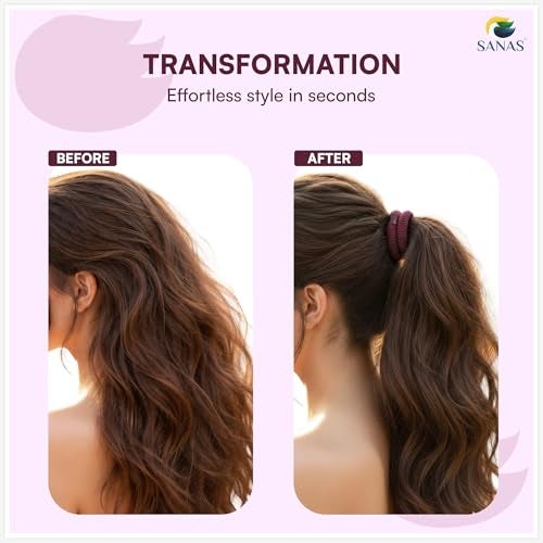 Sanas Hair Rubber Band For Girls (10Pcs) Rubber Band For Hair Ties For Women Stylish Useful Gifts For Woman Rubber Bands For Hair Accessories For Women Stylish Hair Tie (10Pcs) (Pastel Multicolours) - Image 3