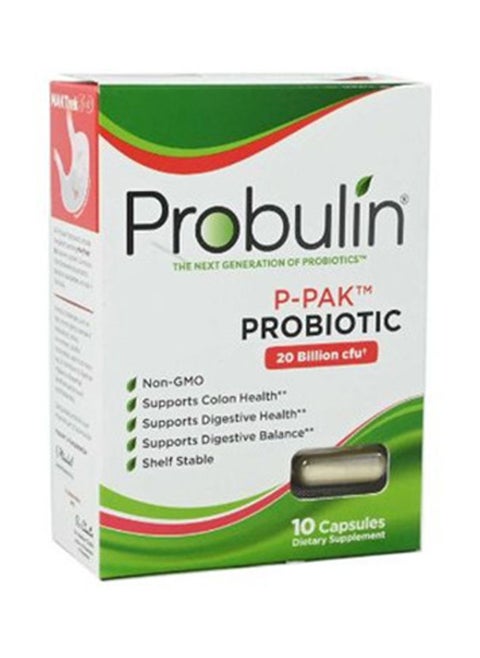 P-Pak Probiotic 20 Billion CFU Support Colon Health Digestive Balance 10 Capsule
