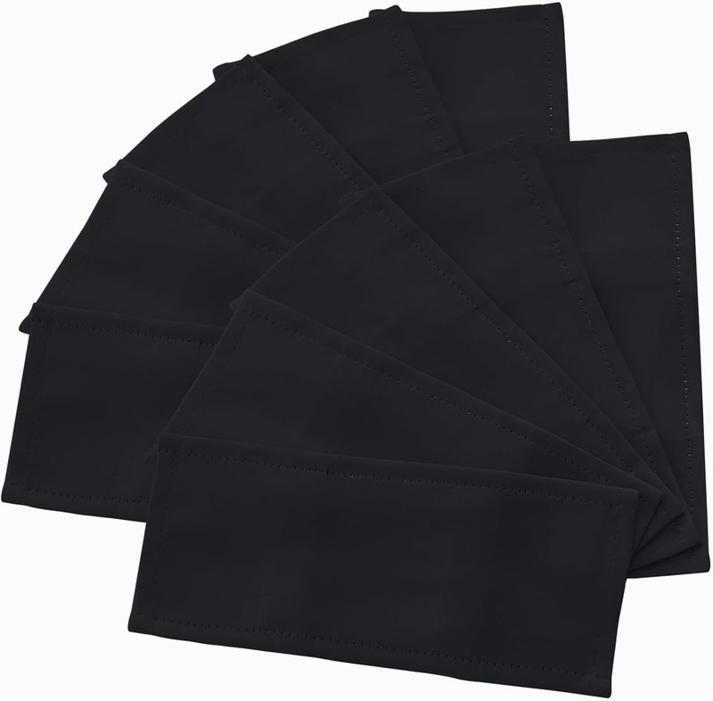 NICETOWN NICETOWN Black Blackout Band for 20 Grommets on Living RoomBedroomKitchen Curtains 10 Panels Tab Top Light Blocking Belt for Grommets on Drapes 5 by 11  - Image 1