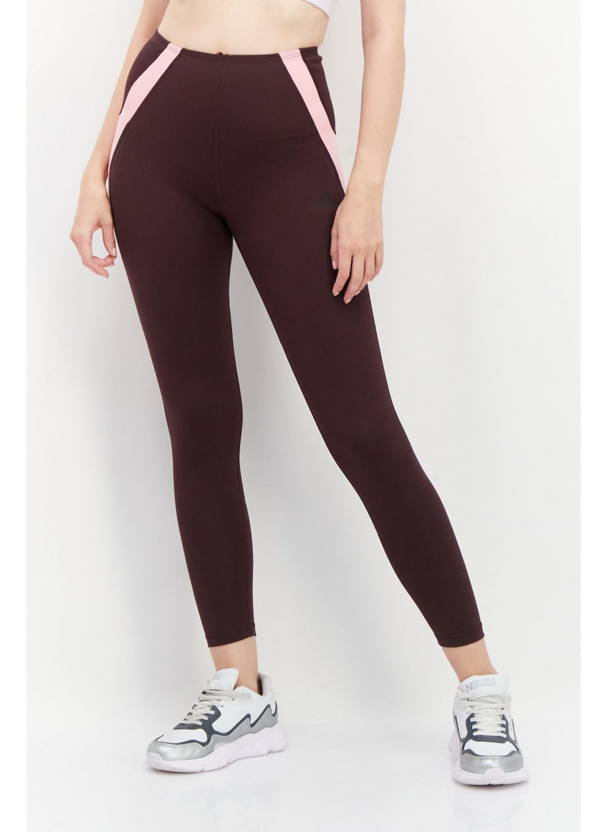 Adidas Women Sportswear Fit Training Leggings, Brown  - Image 1