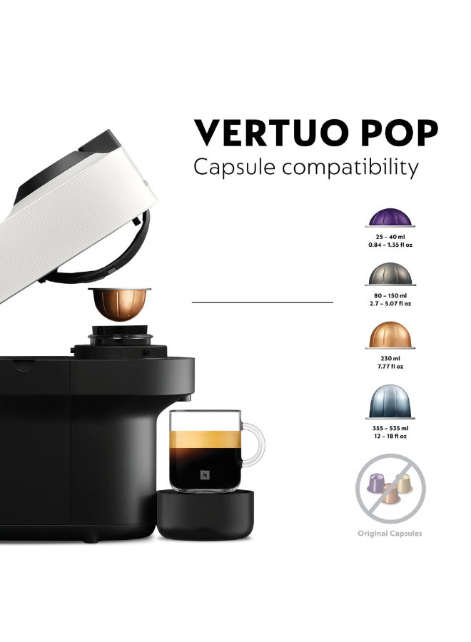 Nespresso Vertuo Next Coffee Machine With Aerocino 3 Milk Frother 0.56 L 1260 W GCV2-GB-WH-NE+3694BK/ GCV2-GB-POP-WH-NE+3694BK White - Image 4