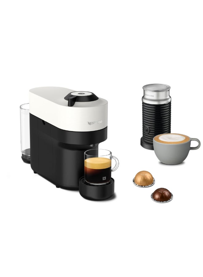 Nespresso Vertuo Next Coffee Machine With Aerocino 3 Milk Frother 0.56 L 1260 W GCV2-GB-WH-NE+3694BK/ GCV2-GB-POP-WH-NE+3694BK White - Image 1