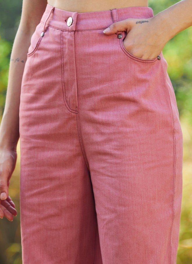 Athena Knee Cut-Out Denim Trousers for Women - Image 5