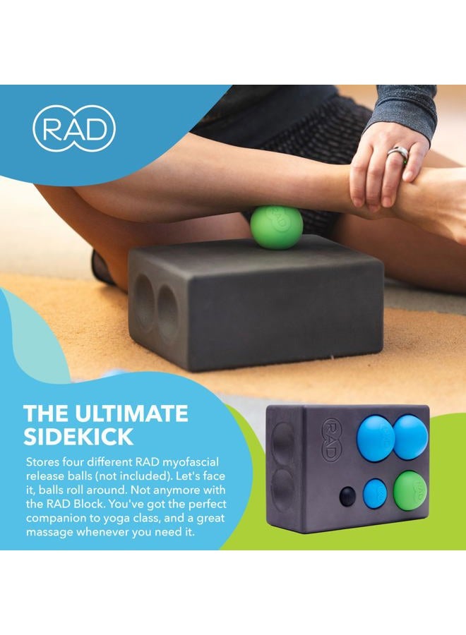 RAD Block I Foam Yoga Block in Gray with Storage for Myofascial Release, Self Massage, Mobility and Recovery - Image 5