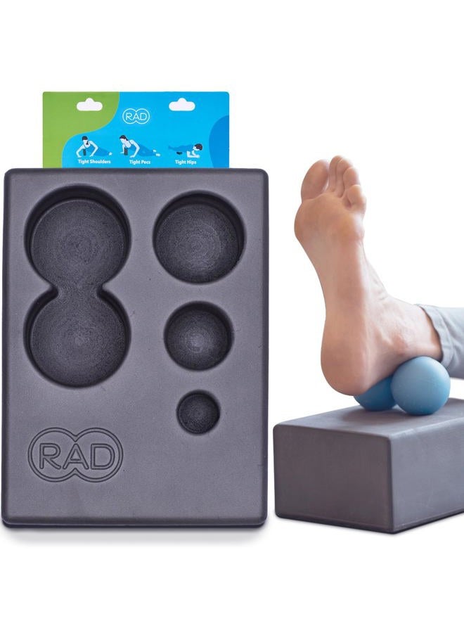 RAD Block I Foam Yoga Block in Gray with Storage for Myofascial Release, Self Massage, Mobility and Recovery - Image 1