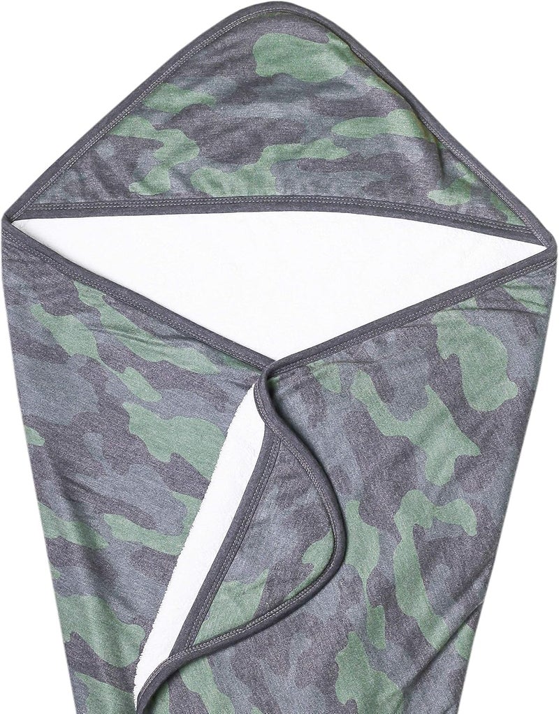 Copper Pearl Premium Knit Hooded Bath Towel with Terry Cloth Interior Hunter - Image 1