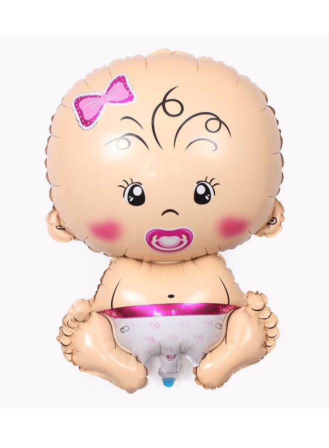 5-Pieces Decorative Newborn Baby Birthday Party Inflatable Balloon Set Girl - Image 5