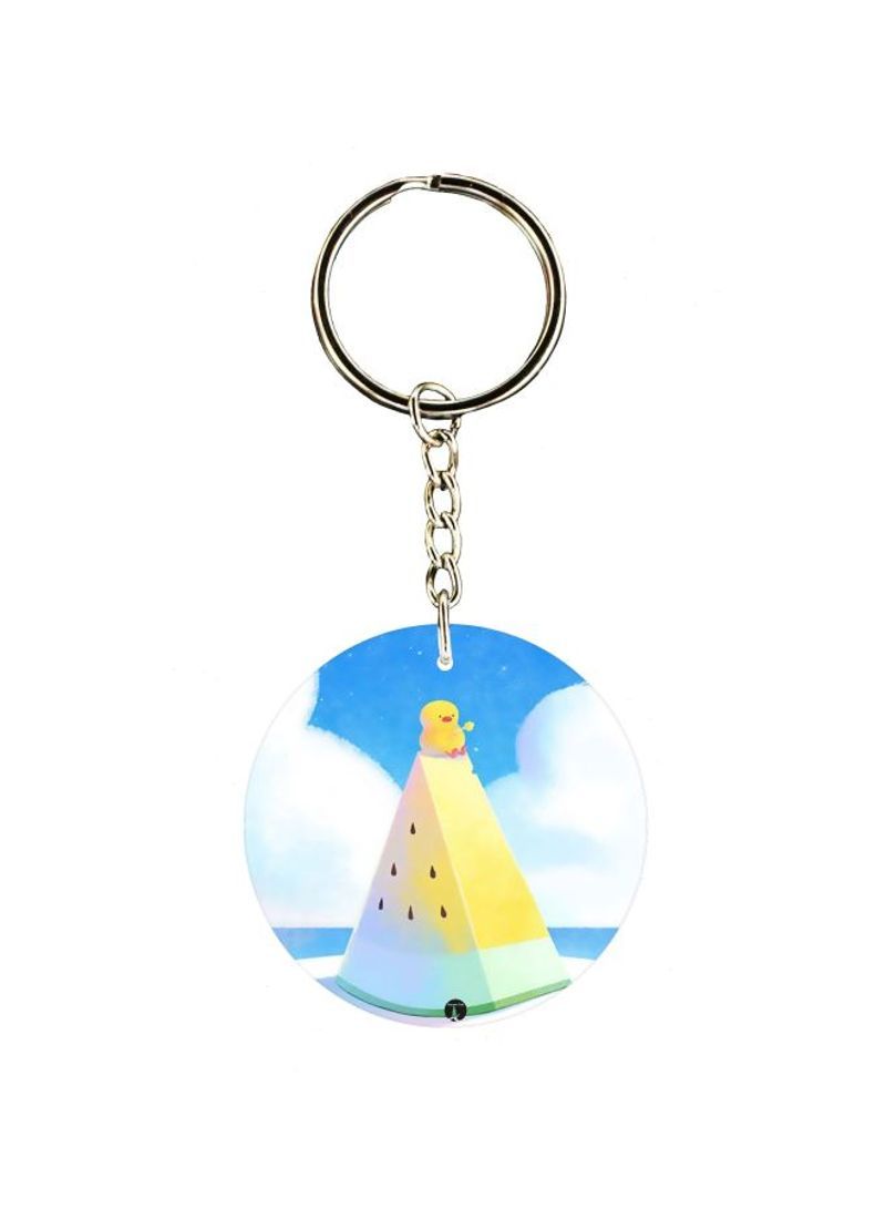 Cartoon Themed Single Sided Keychain