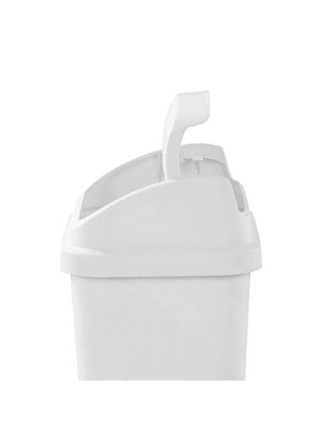 ستيريليت سلة مهملات سوينغتوب بلاستيكية بتصميم أنيق وعصري خالية من مادة BPA باللون الأبيض سعة 30 لترًا 10668006 - Image 2