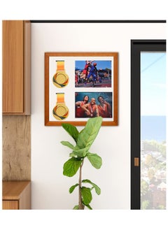 Y&D Solid Wood Sport Medal Display Frame, Photo Perfect for Marathon, Runner, Awards, Race Winners Gifts  - Image 2