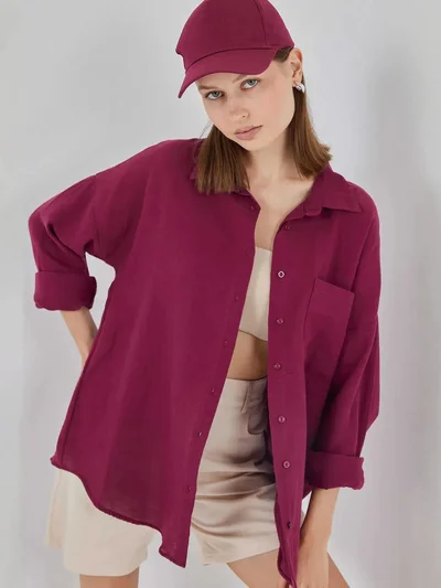 بيغ دارت BDART Linen Blended Shirt with Button Closure