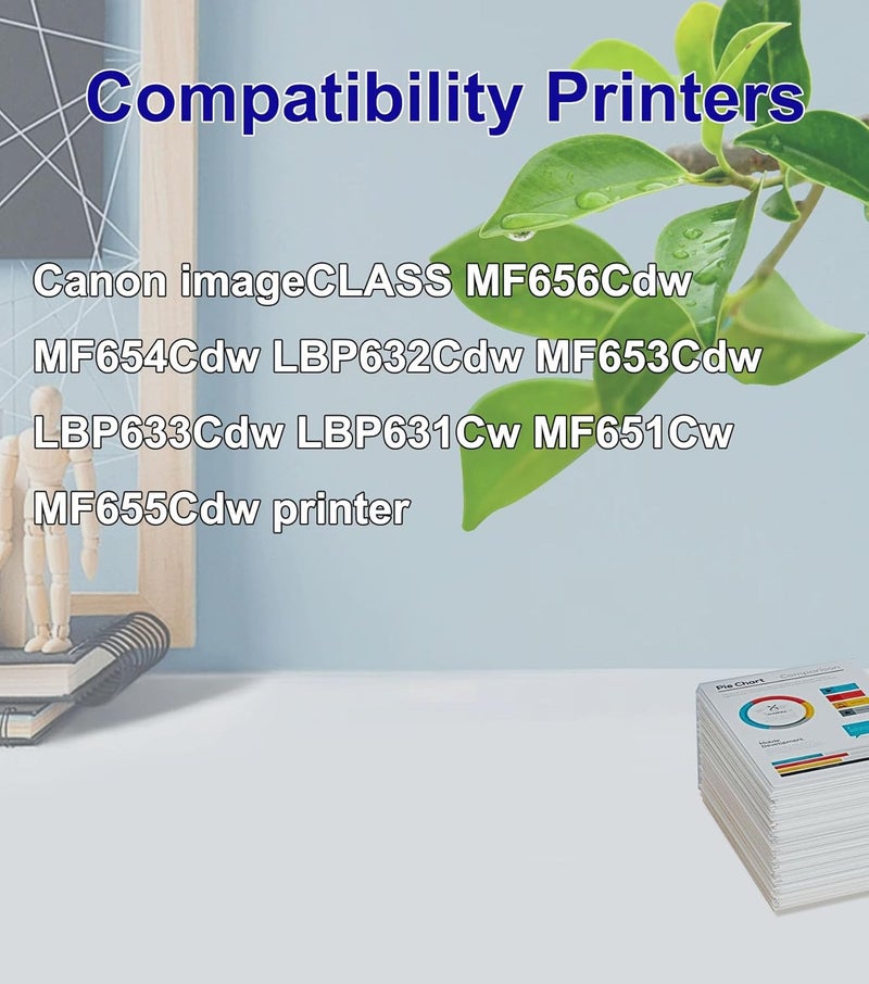 خرطوشة حبر 067 067H متوافقة مع كانون 067 067H i-SENSYS MF657Cdw MF655Cdw MF651Cw LBP631Cw LBP633Cdw LBP632Cdw MF653Cdw MF656Cdw MF654Cdw 4 حزم - Image 2