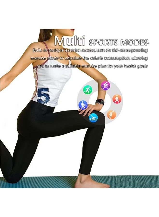 RollsTimi  Men's And Women's Smartwatches, Fitness Trackers And Heart Rate, Blood Pressure, Blood Oxygen, Sleep Monitor IP67 Waterproof 1.28" Full Touch Screen Fashion Sports Watch Android IOS, RT-ZL02Pro Black - Image 5