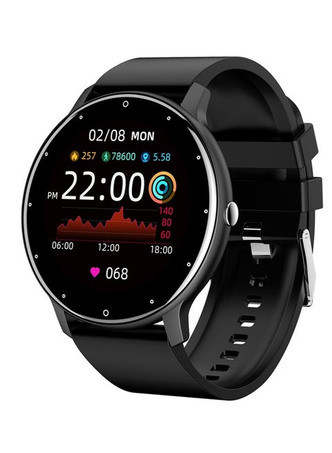Men's And Women's Smartwatches, Fitness Trackers And Heart Rate, Blood Pressure, Blood Oxygen, Sleep Monitor IP67 Waterproof 1.28" Full Touch Screen Fashion Sports Watch Android IOS, RT-ZL02Pro Black