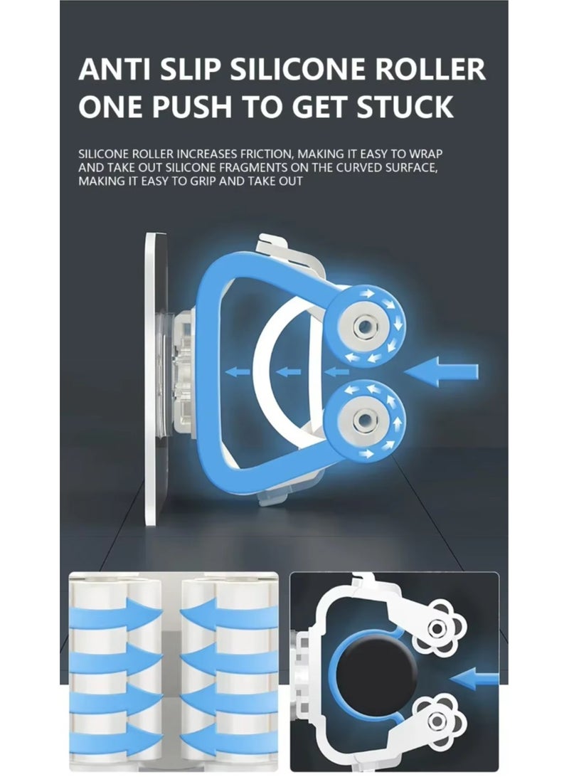 The broom holder, two broom handle and space pieces, vacuum stick holder, set of 2 brooms holder pieces, broom stick handle, wall-mounted plastic holder with strong adhesive, broom grip, vacuum and - Image 3