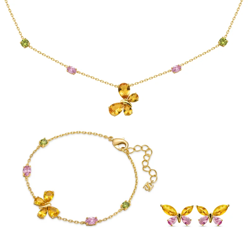 Saint Honore Paris Gala Set Necklace, Bracelet, Earrings Elegant Designer Jewelry Set