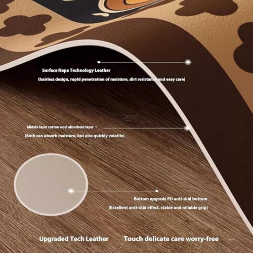 Proxin Rubber Anti Fatigue Kitchen Rug Sets 2 Piece Non Slip Kitchen Mats for Floor Cushioned Kitchen Rugs and Mats Waterproof Comfort Standing Mat Runner for Kitchen (Multicolour 1) - Image 4