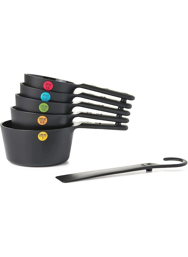 OXO طقم أكواب قياس أوكسو 6 قطع باللون الأسود، 8.89 × 12.7 × 24.77 سم - Image 1