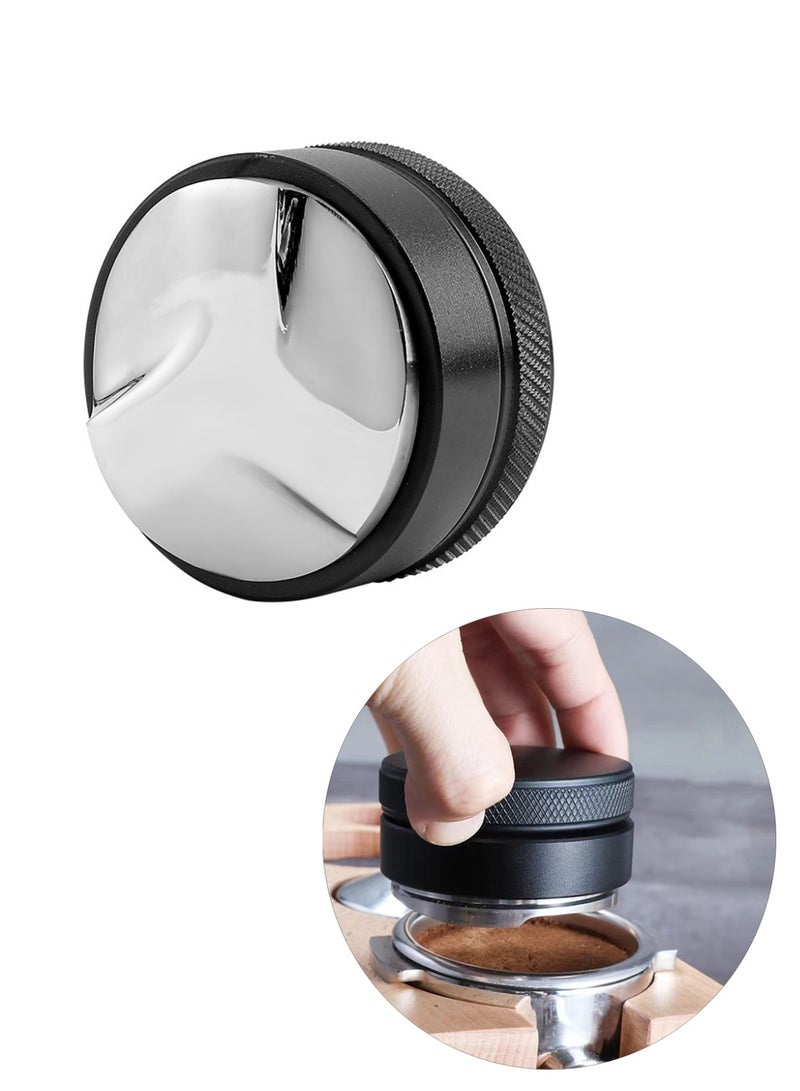 موزع قهوة من الفولاذ المقاوم للصدأ مقاس 58 مم 3 أوراق إسبرسو، أسود - Image 1