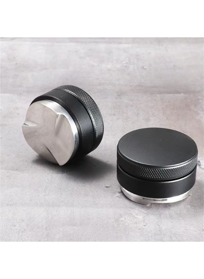 موزع قهوة من الفولاذ المقاوم للصدأ مقاس 58 مم 3 أوراق إسبرسو، أسود - Image 2