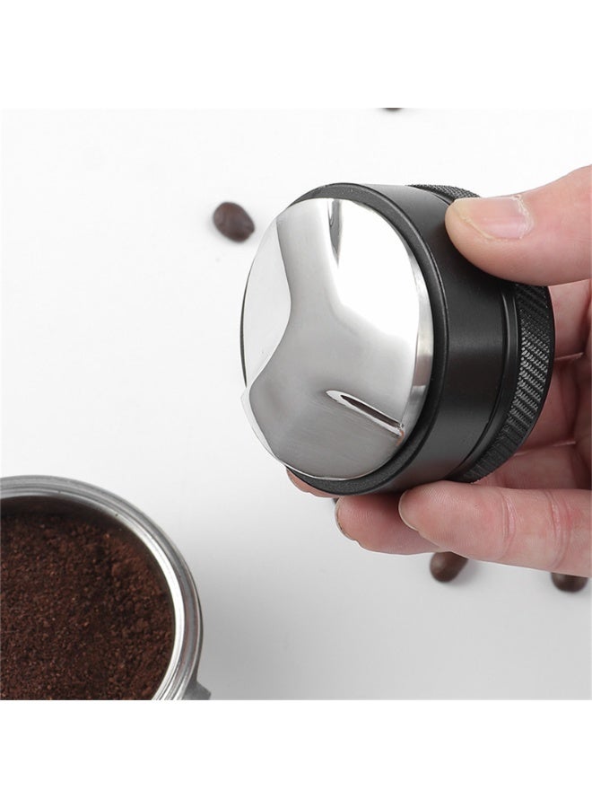 موزع قهوة من الفولاذ المقاوم للصدأ مقاس 58 مم 3 أوراق إسبرسو، أسود - Image 3