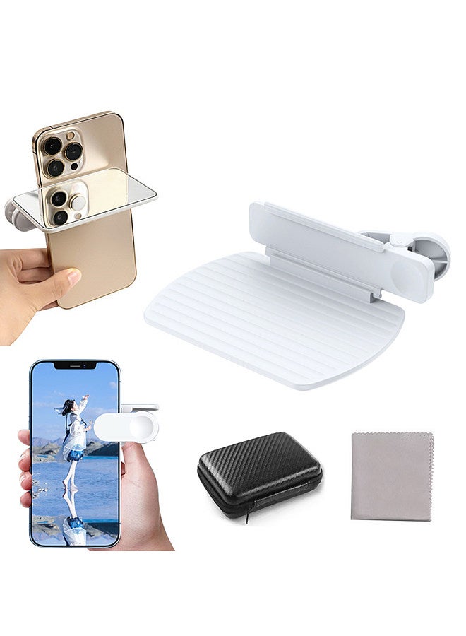 Portable Smartphone Camera Mirror Reflection Clip Kit with Carrying Bag Cleaning Cloth Adjustable Mobile Phone Reflection Clip  - Image 1
