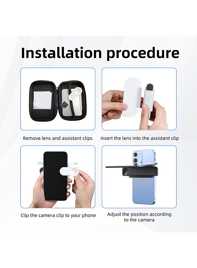 Portable Smartphone Camera Mirror Reflection Clip Kit with Carrying Bag Cleaning Cloth Adjustable Mobile Phone Reflection Clip  - Image 5