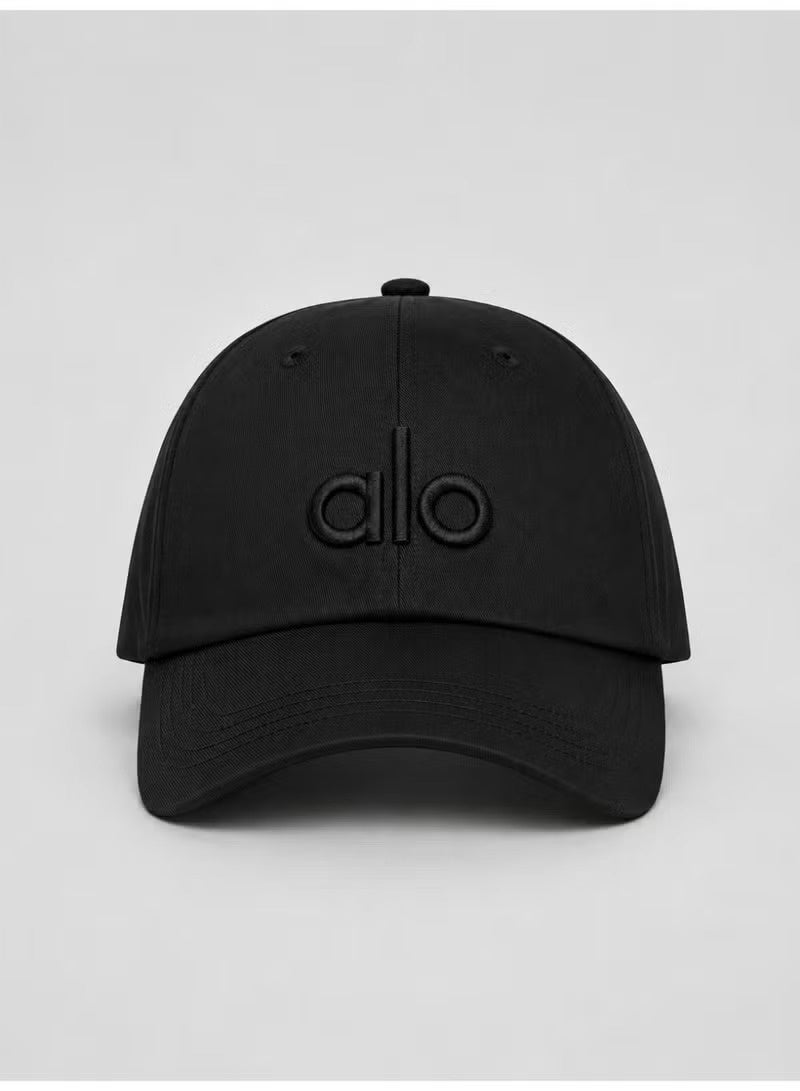 Alo Yoga Premium Unisex Adjustable Baseball Cap – Lightweight Breathable Casual Sports Hat for Men & Women, Minimal Streetwear Style, Curved Visor Black Cap - Image 1