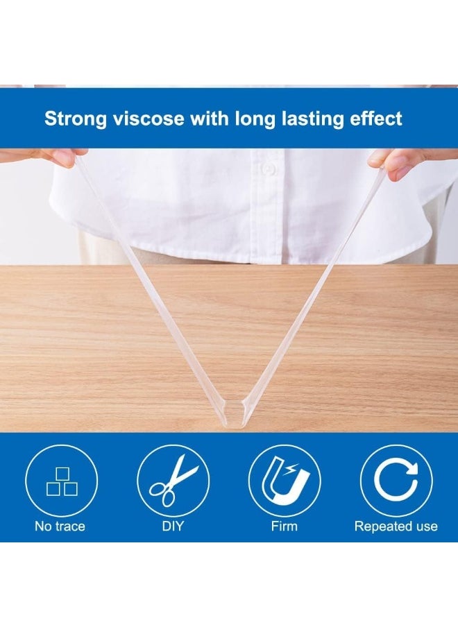 GOGO Fs Double Sided Tape Heavy Duty, Nano Gel Washable Traceless Removable Mounting Tape, Clear Adhesive Sticky Tape Reuse Washable Waterproof Tape 20Mm X 6M  - Image 4