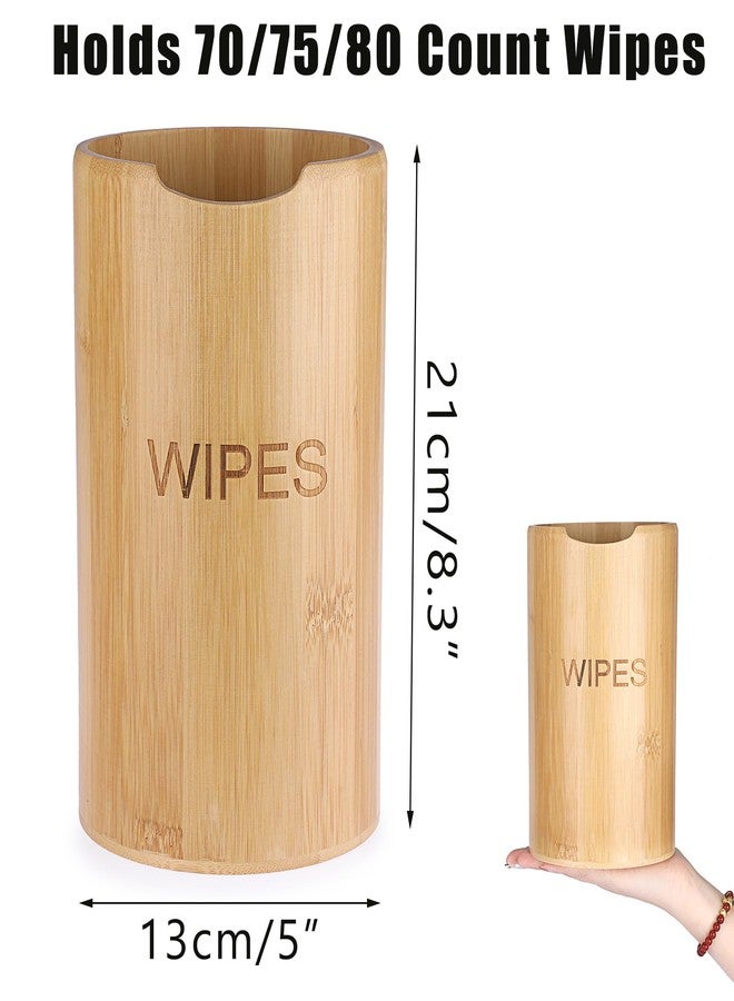 Kokone Bamboo Wipes Dispenser Compatible for Clorox Lysol, Farmhouse Wipes Canister Holder Cleaning Wipe Dispenser Container, Decorative Bamboo Wipes Dispenser Keeper for Kitchen Bathroom Office - Image 2