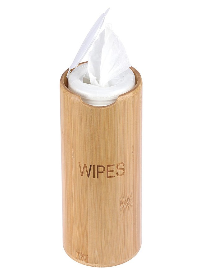 Kokone Bamboo Wipes Dispenser Compatible for Clorox Lysol, Farmhouse Wipes Canister Holder Cleaning Wipe Dispenser Container, Decorative Bamboo Wipes Dispenser Keeper for Kitchen Bathroom Office - Image 1