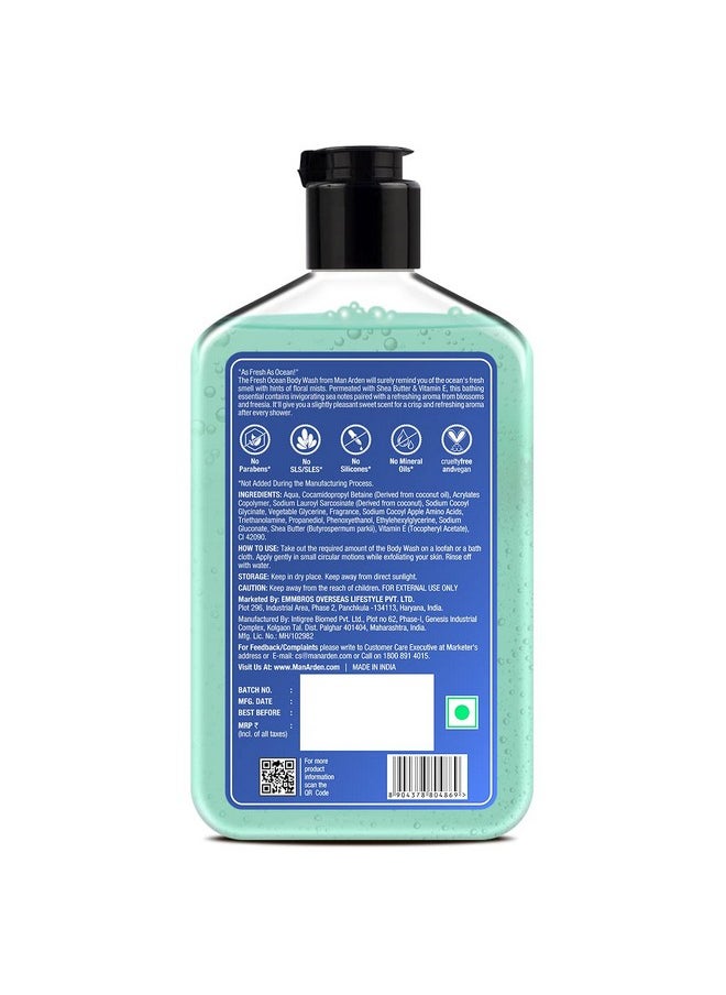 Man Arden Man Arden Fresh Ocean Luxury Body Wash Infused With Shea Butter & Vitamin E, 250ml  - Image 2