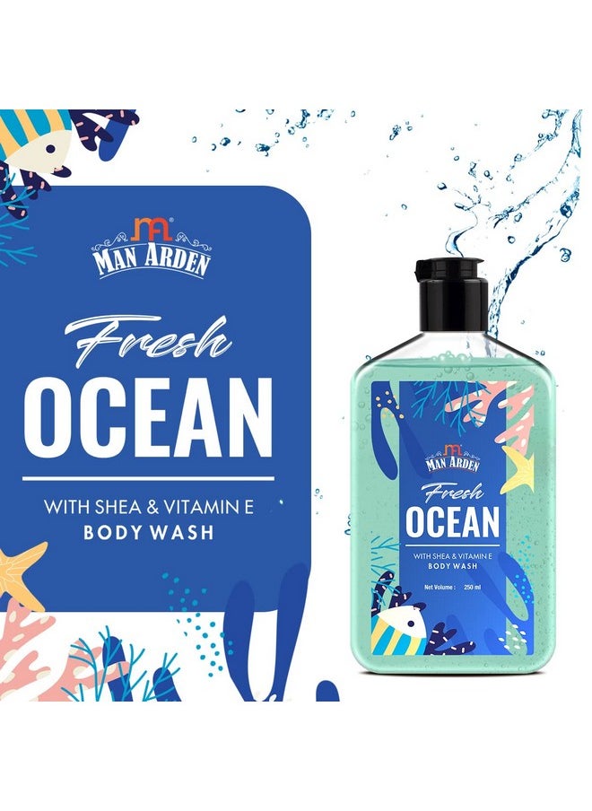 Man Arden Man Arden Fresh Ocean Luxury Body Wash Infused With Shea Butter & Vitamin E, 250ml  - Image 3