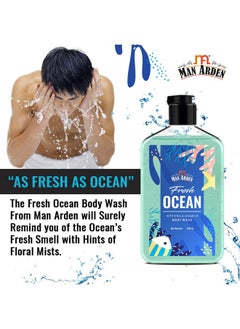 Man Arden Man Arden Fresh Ocean Luxury Body Wash Infused With Shea Butter & Vitamin E, 250ml  - Image 5