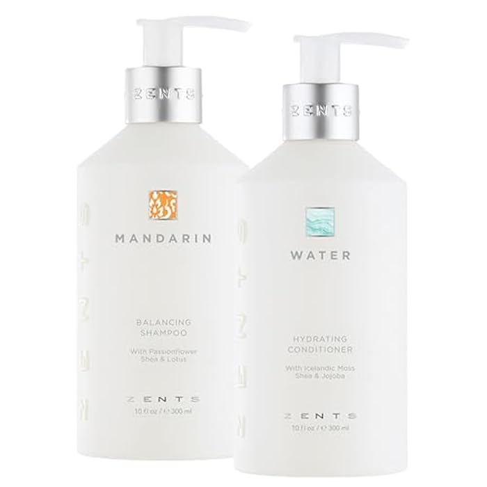ZENTS Balancing Shampoo & Moisturizing Conditioner, Color Safe, Sulfate-Free Set for All Hair Types, 10 fl oz each - Image 1