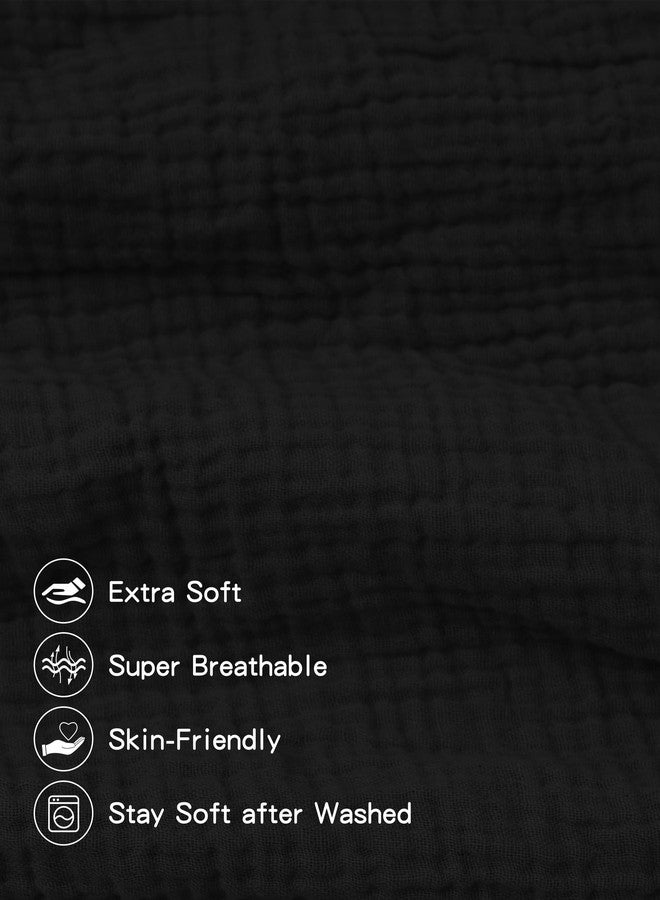 Pro Goleem Muslin Changing Pad Cover for Boys and Girls, Soft Breathable Fitted Cotton Diaper Changing Table Pad Sheets, Neutral, 1 Pack (Black) - Image 2