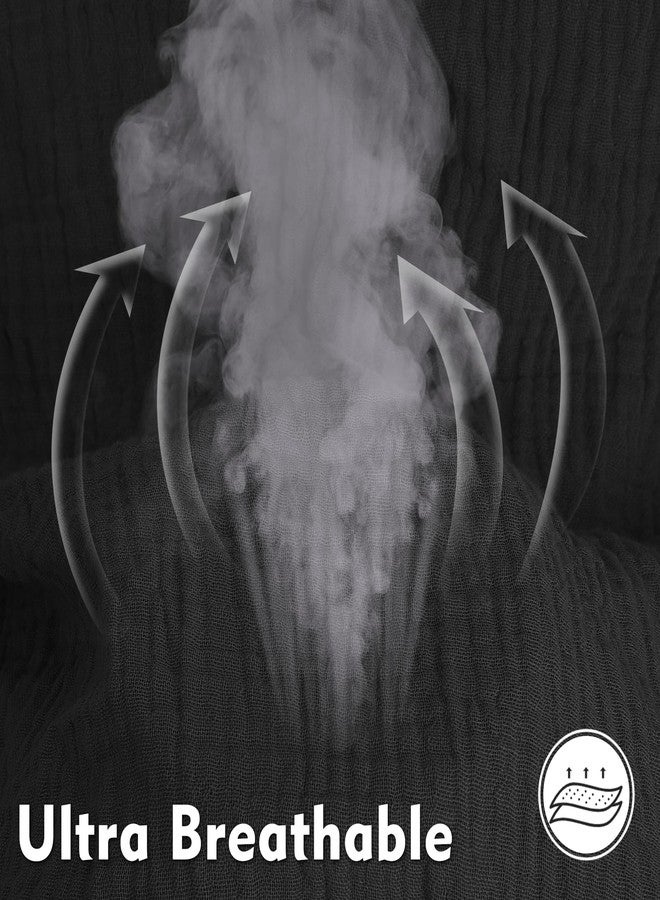 Pro Goleem Muslin Changing Pad Cover for Boys and Girls, Soft Breathable Fitted Cotton Diaper Changing Table Pad Sheets, Neutral, 1 Pack (Black) - Image 3