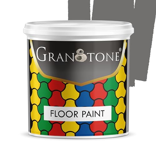 GRANOTONE Floor Paint 1 Litre Space Grey Colour Polyurethane and Acrylic Polymer Based Concrete Sealer Anti Slip Thick and Durable for Cement Floor and Tiles Made in India - Image 1